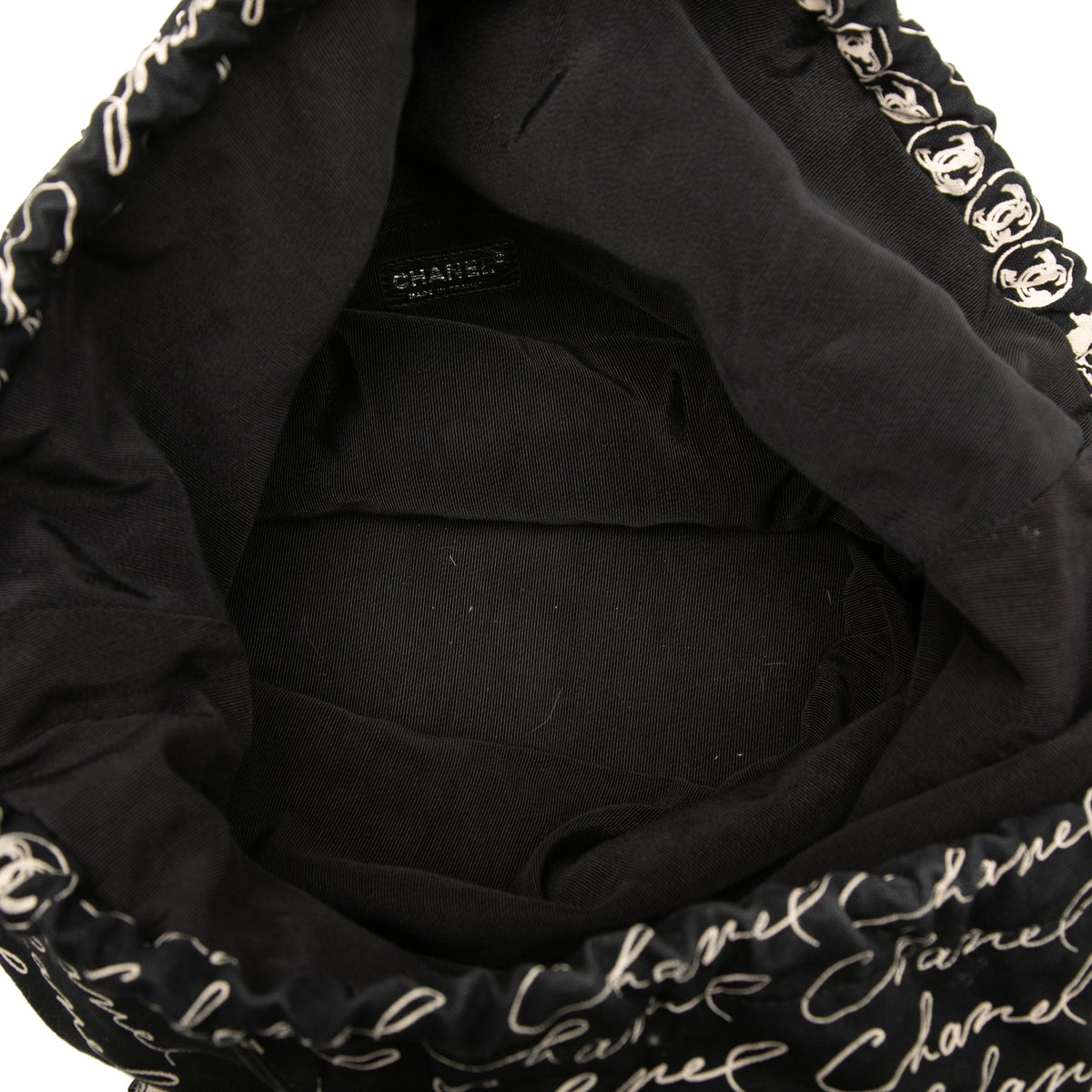 Chanel CC Canvas Grafitti Drawstring Tote