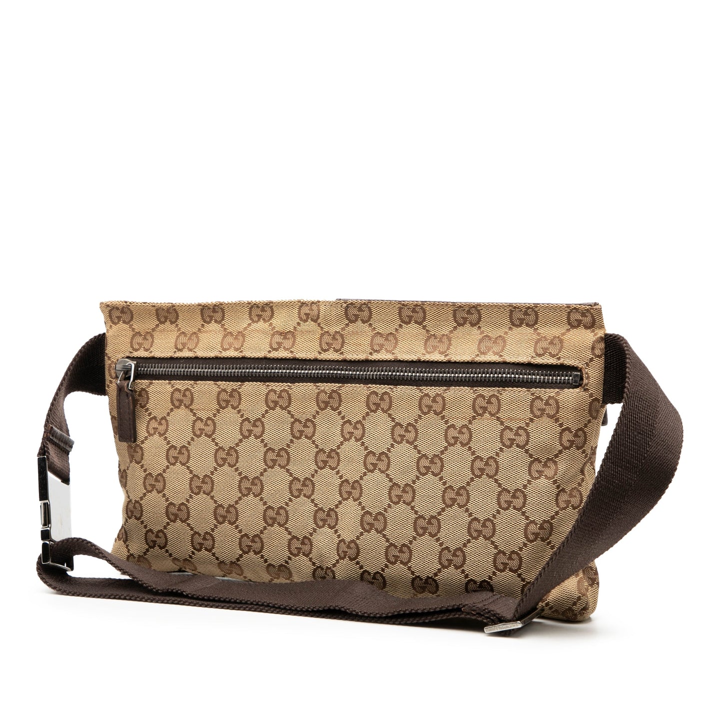 Gucci GG Canvas Double Pocket Belt Bag