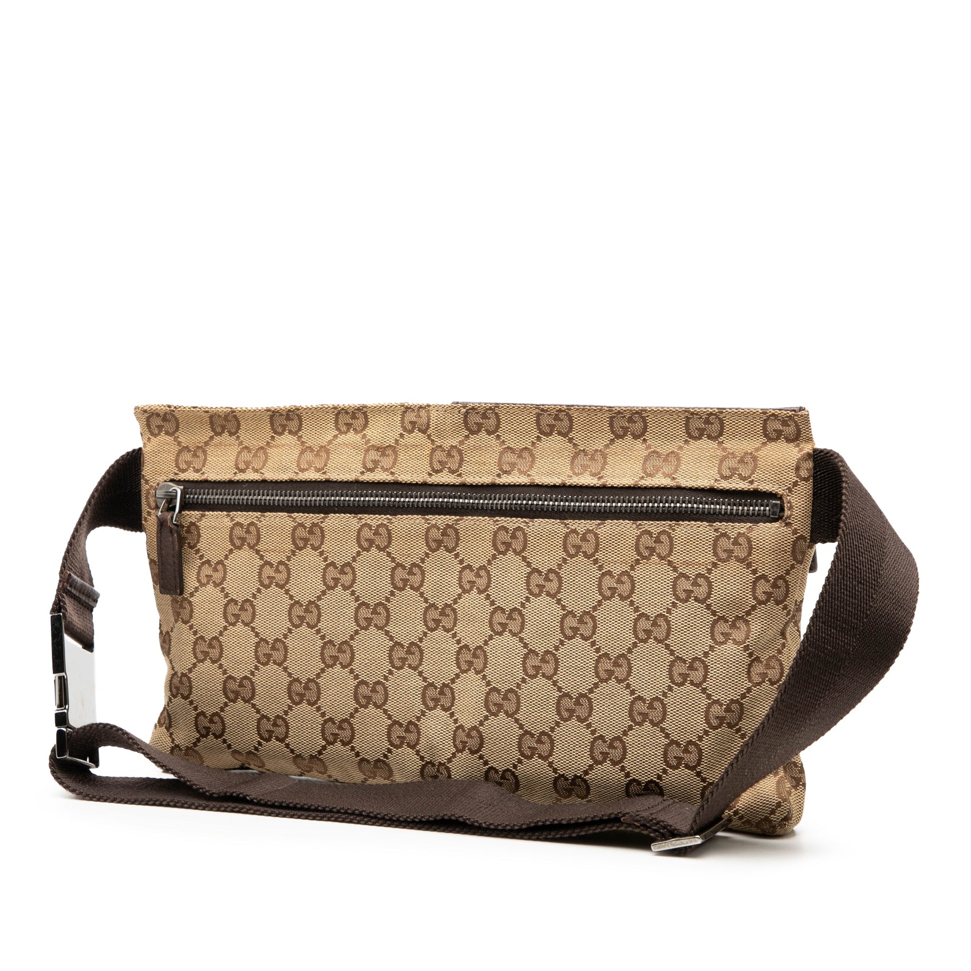 Gucci GG Canvas Double Pocket Belt Bag