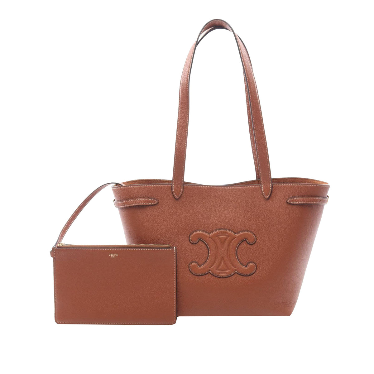 Celine Small Calfskin Cabas Cuir Triomphe Anais Tote