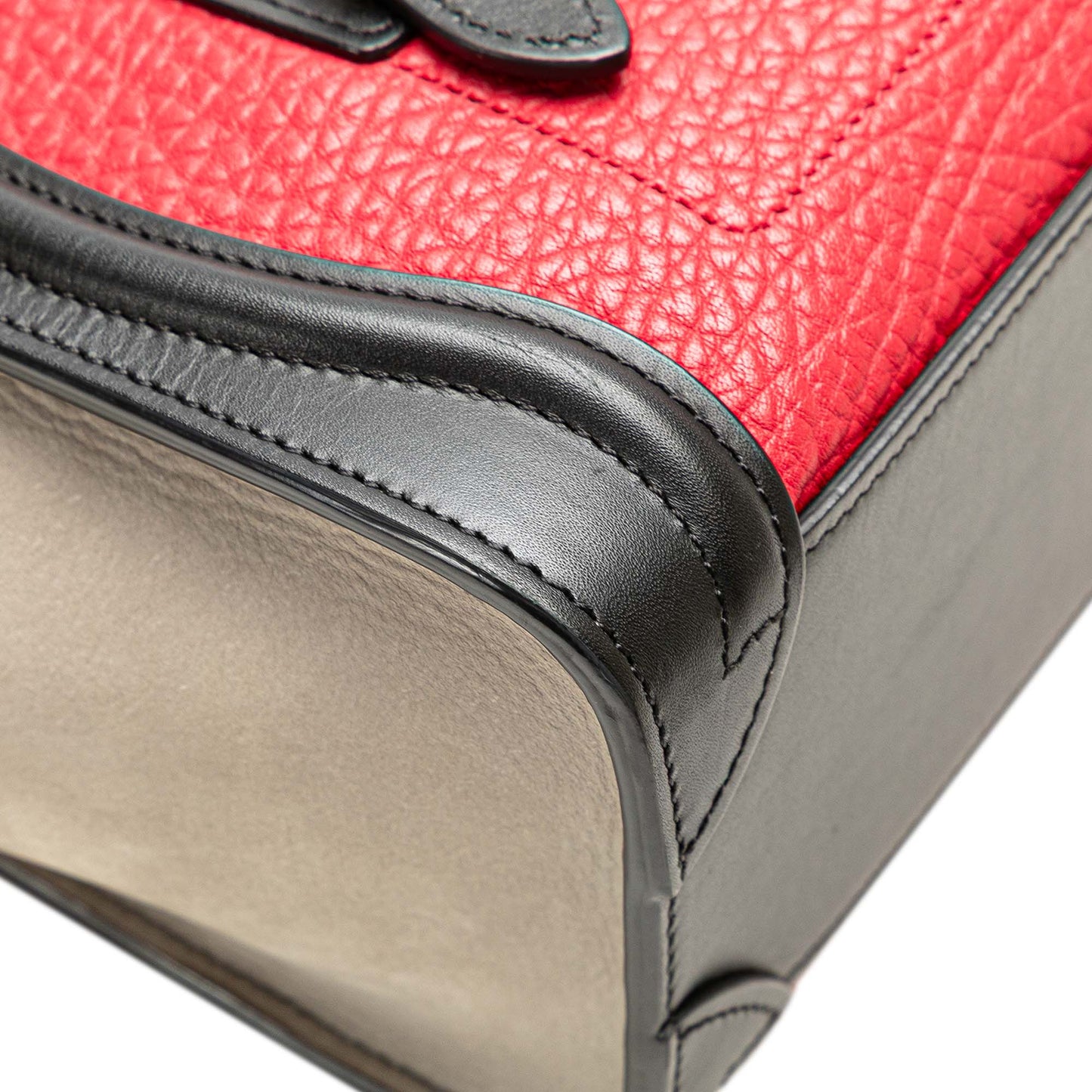 Celine Nano Tricolor Nubuck and Calfskin Luggage Tote