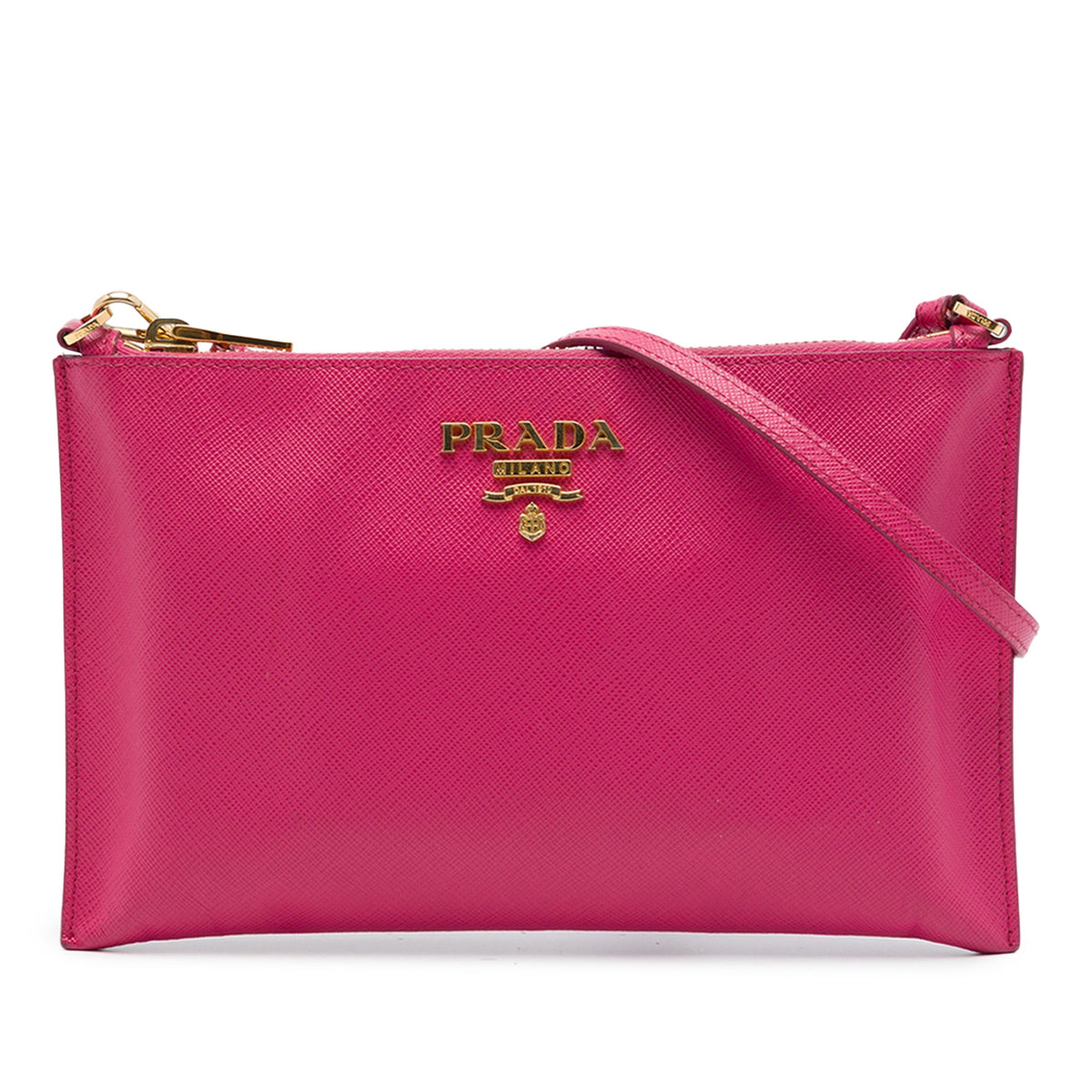 Prada Saffiano Shoulder Bag — Pink