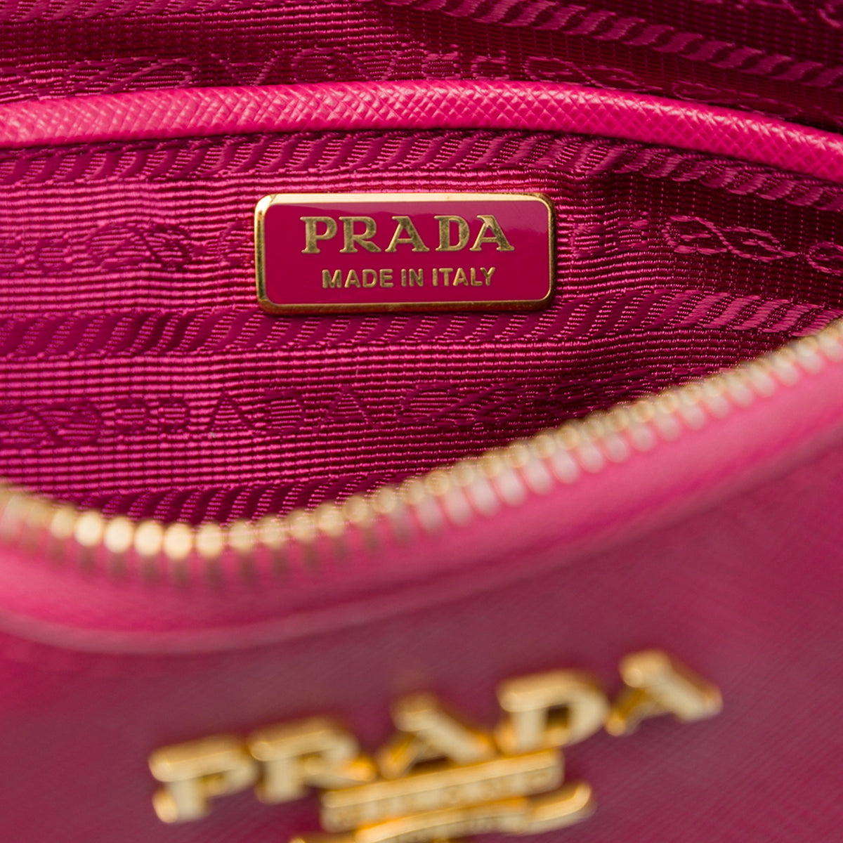 Prada Saffiano Shoulder Bag — Pink