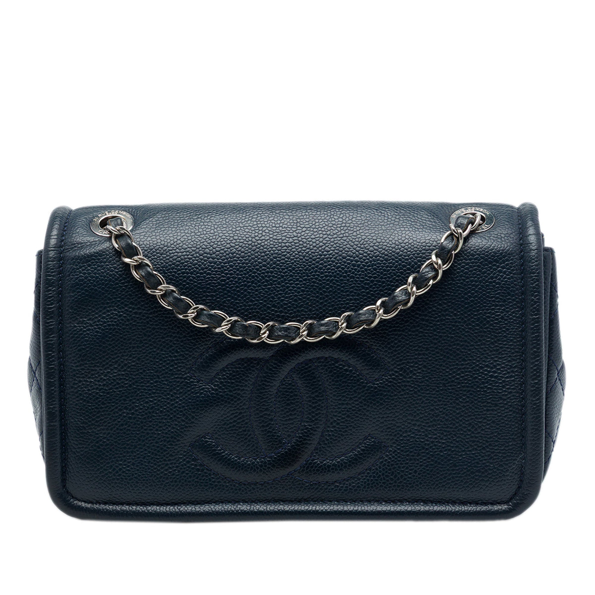 Chanel Small Caviar CC Timeless Flap — Blue