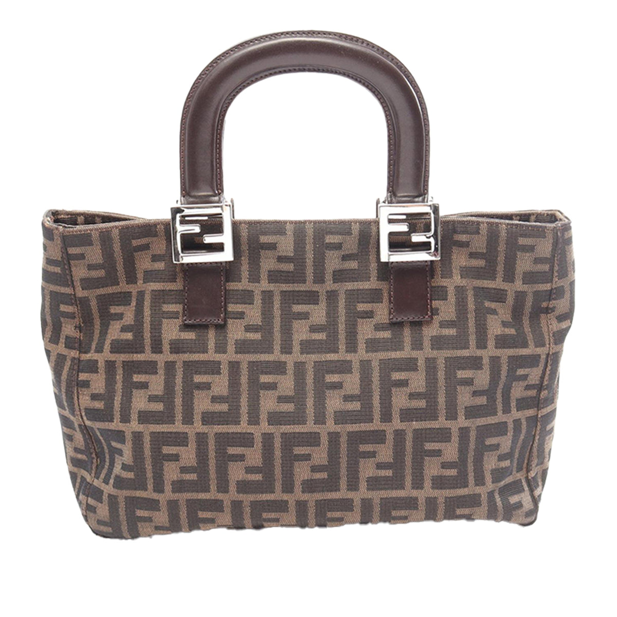 Fendi Zucca Canvas Handbag — Brown