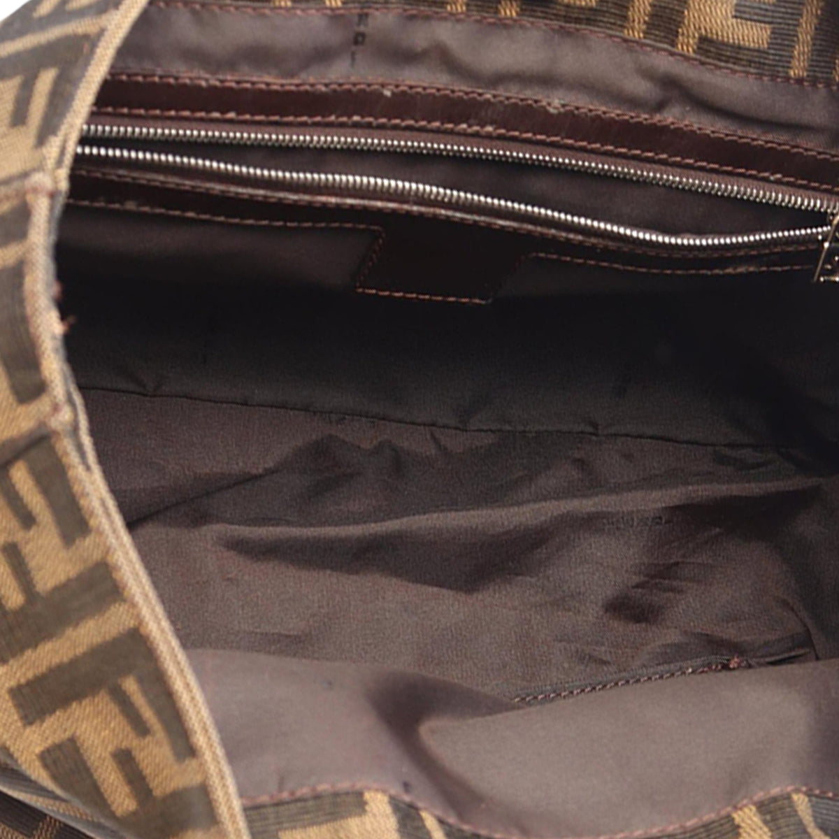 Fendi Zucca Canvas Handbag — Brown