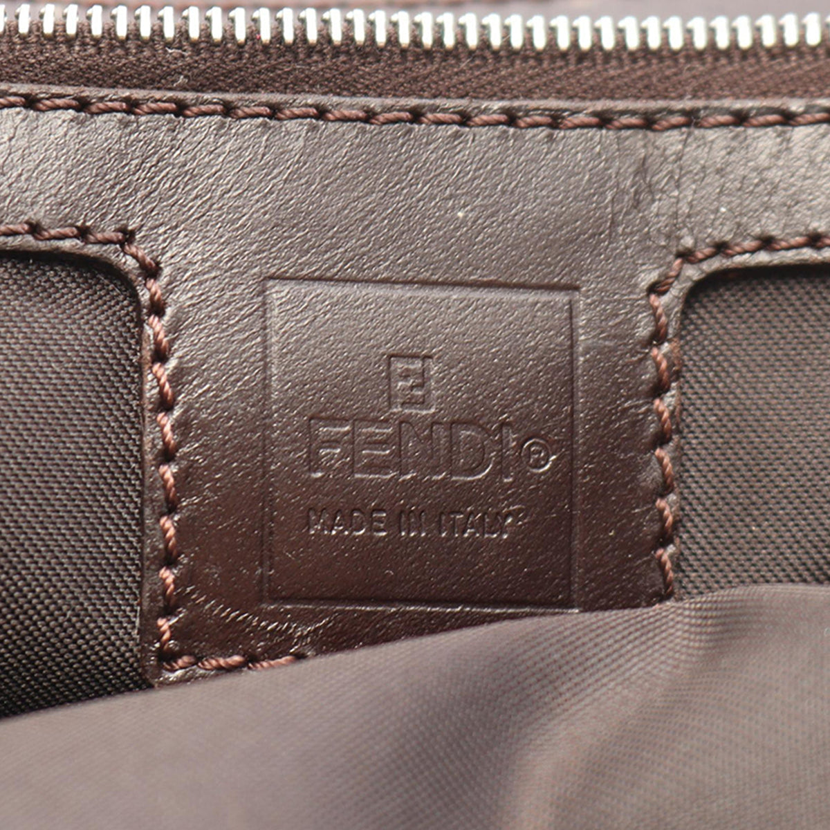 Fendi Zucca Canvas Handbag — Brown