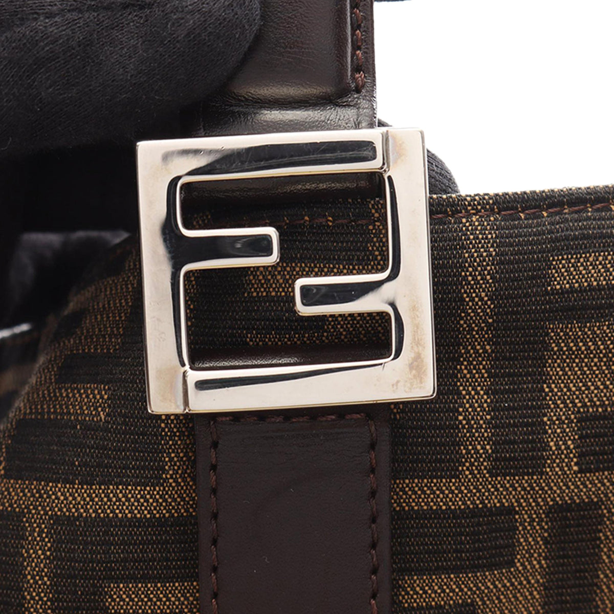 Fendi Zucca Canvas Handbag — Brown