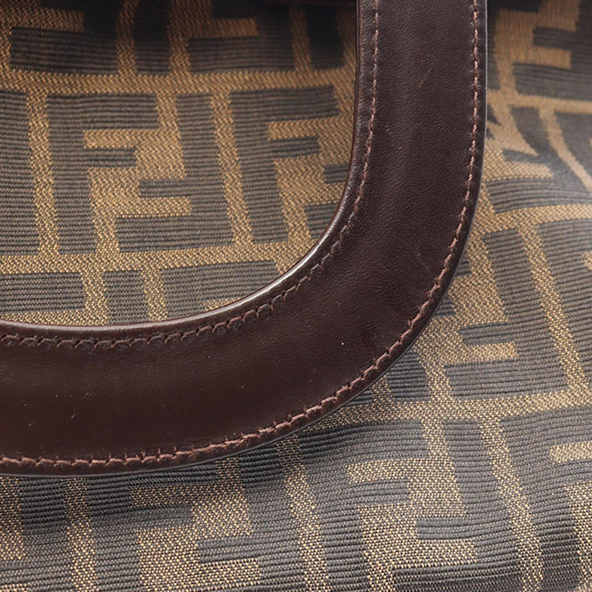 Fendi Zucca Canvas Handbag — Brown
