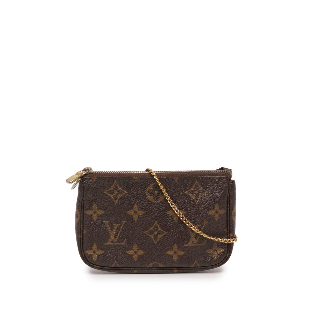 Louis Vuitton Monogram Mini Pochette Accessoires — Brown