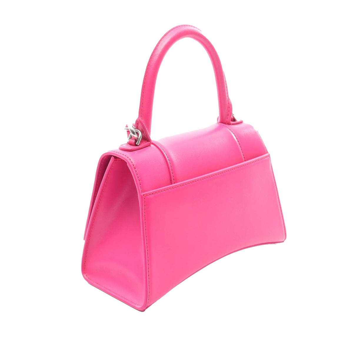 Balenciaga Small Shiny Box Calfskin Hourglass Top Handle Bag