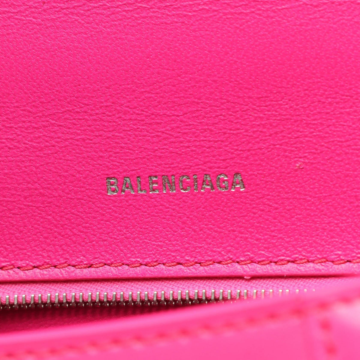 Balenciaga Small Shiny Box Calfskin Hourglass Top Handle Bag