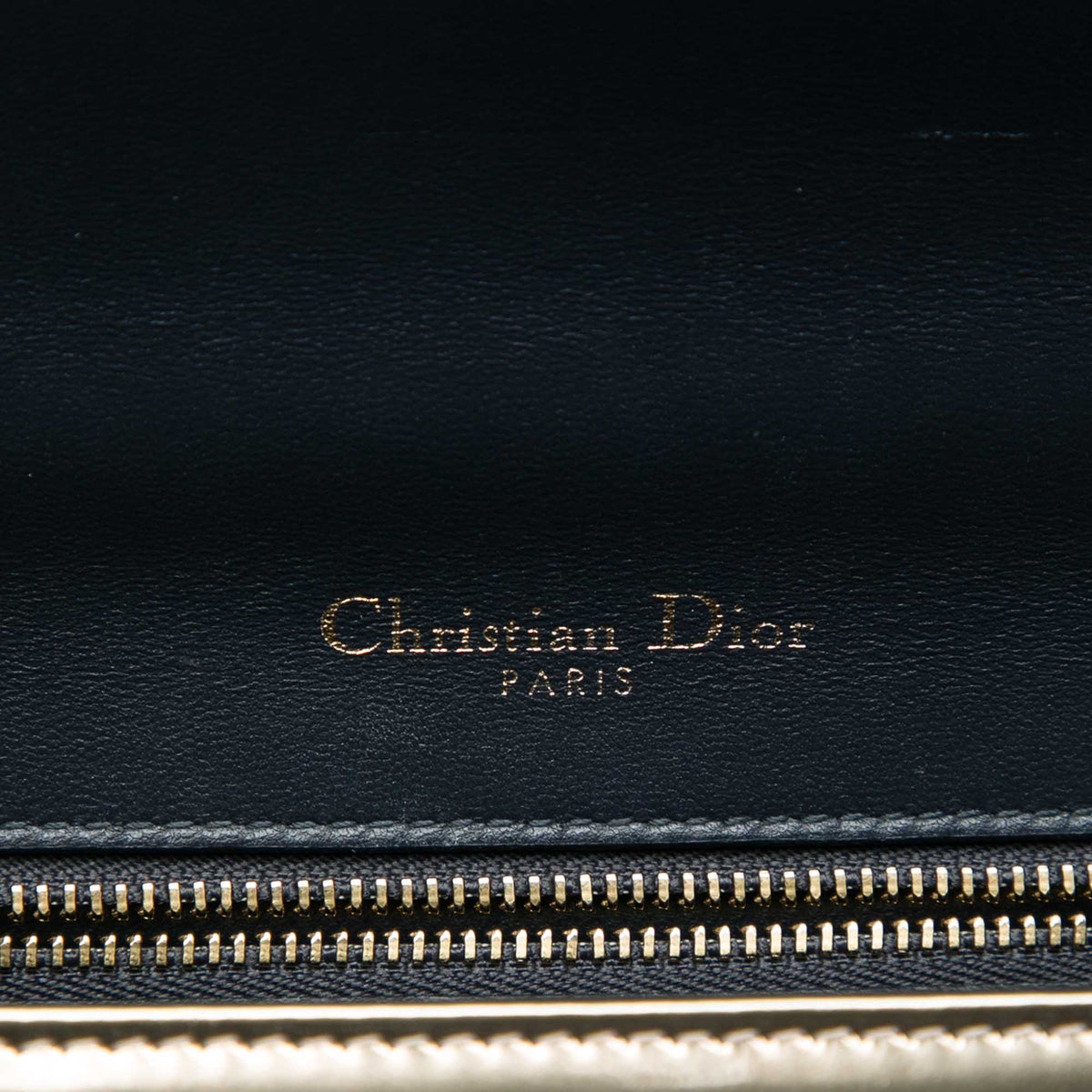 Dior Small Metallic Patent Microcannage Diorama Flap