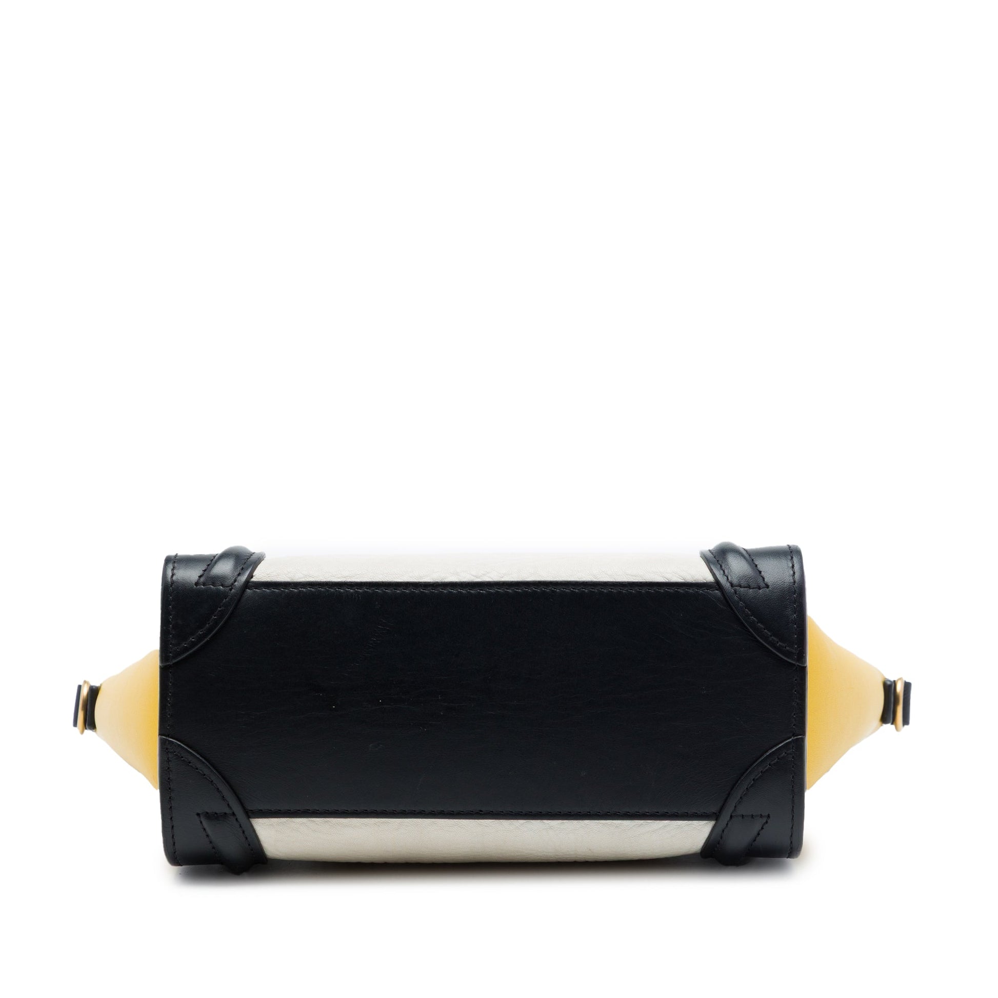 Celine Nano Tricolor Nubuck and Drummed Calfskin Luggage Tote