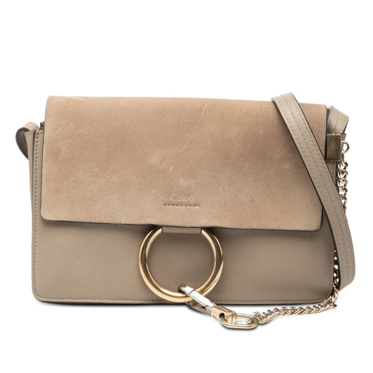 Chloé Small Suede and Calfskin Faye Crossbody