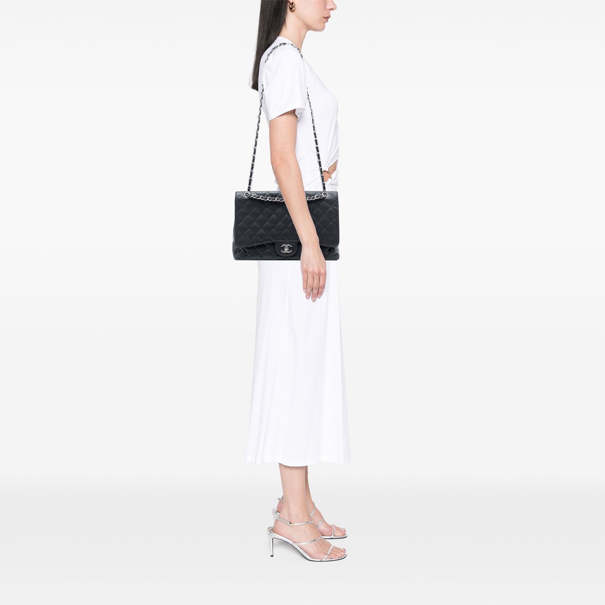 Chanel Maxi Classic Caviar Single Flap