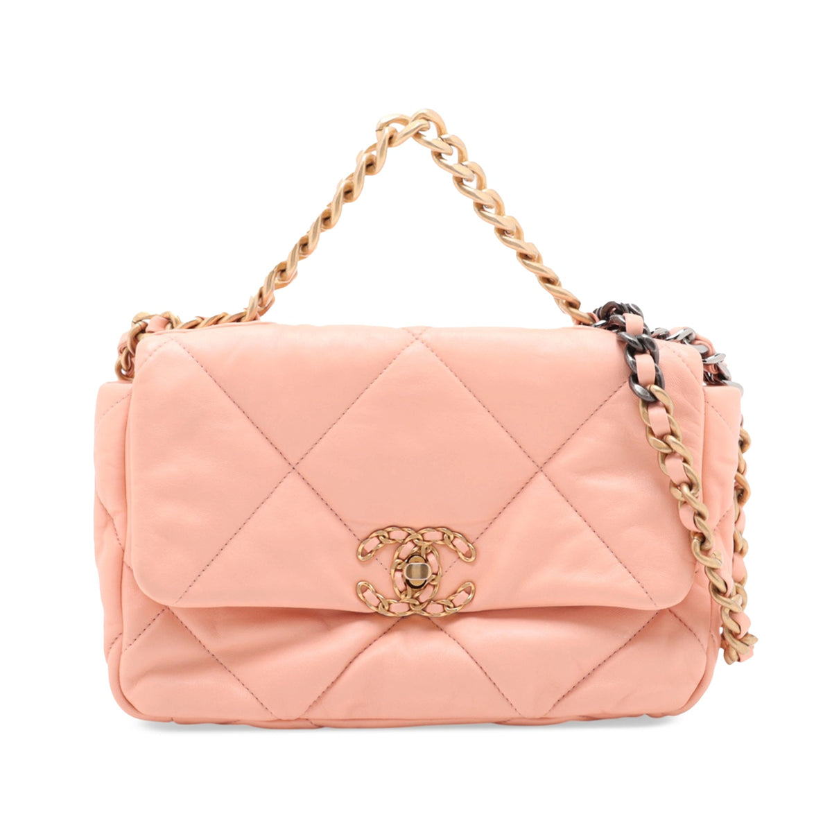 Chanel Medium Lambskin 19 Flap — Pink