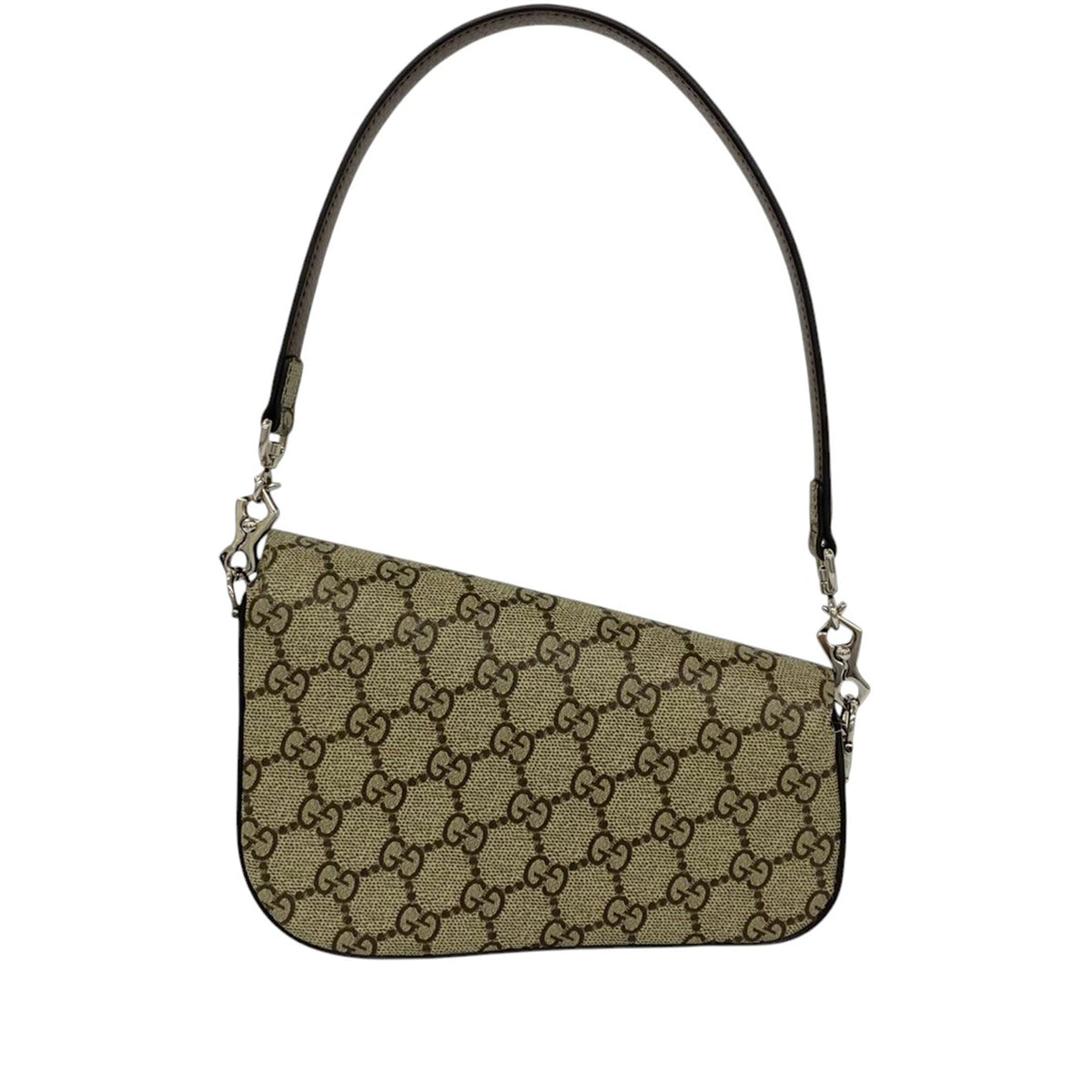 Gucci Mini GG Supreme Asymmetric Horsebit 1955 Shoulder Bag