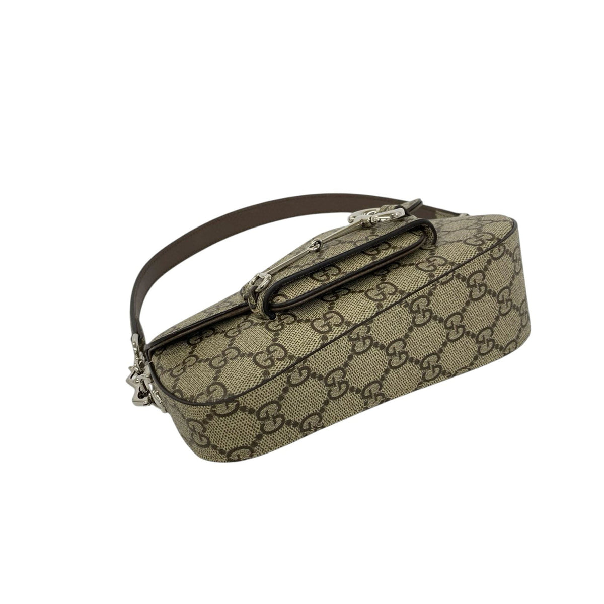 Gucci Mini GG Supreme Asymmetric Horsebit 1955 Shoulder Bag