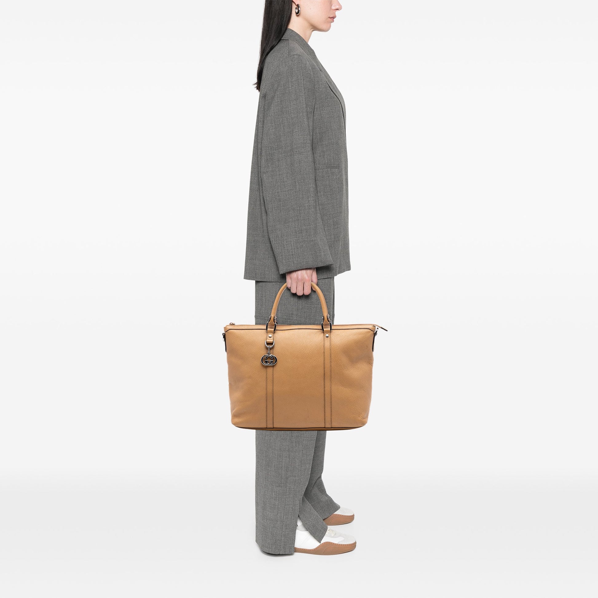 Gucci Leather GG Charm Satchel