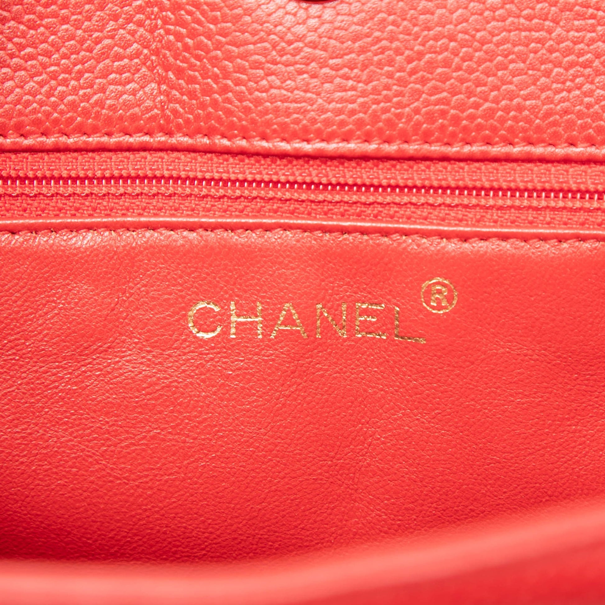 Chanel CC Caviar Turn Lock Chain Tote