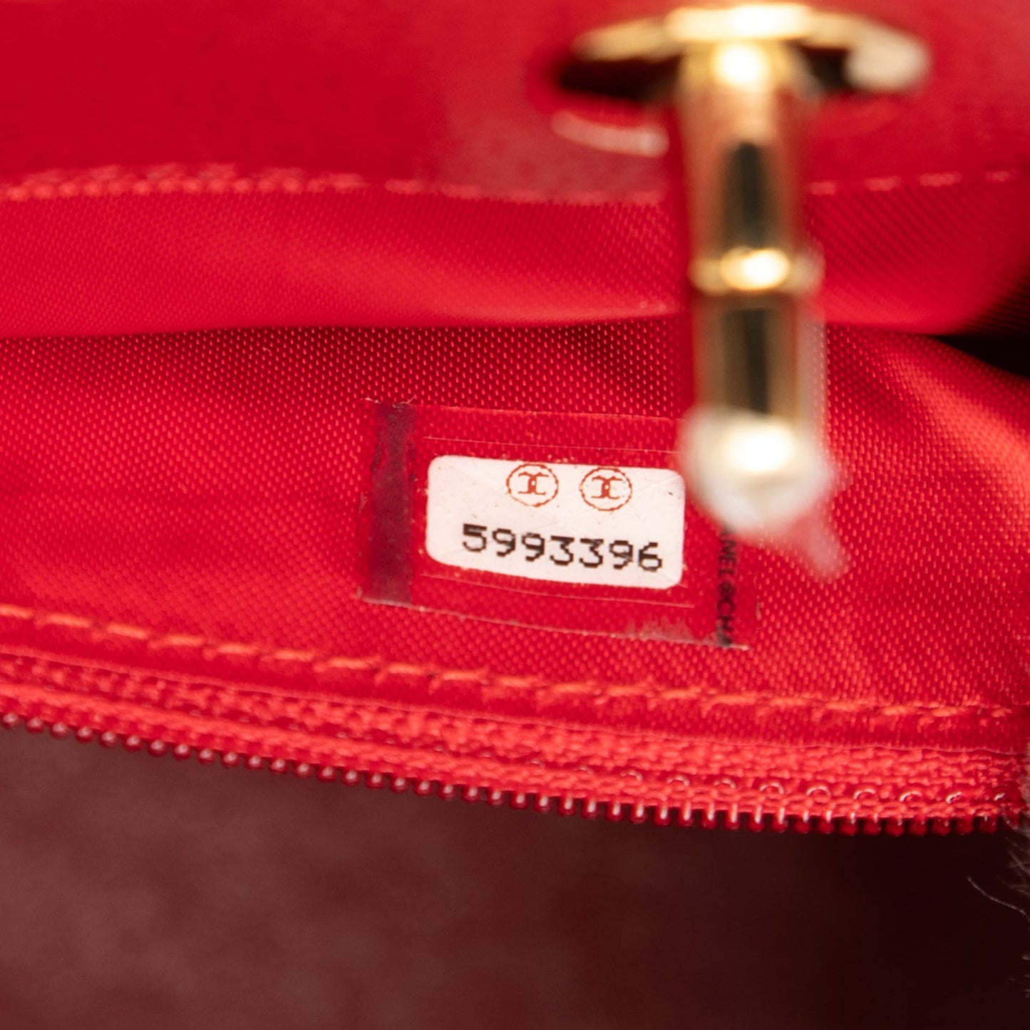 Chanel CC Caviar Turn Lock Chain Tote