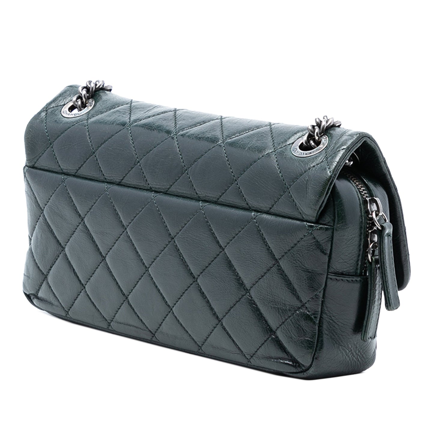 Chanel Medium Glazed Calfskin Duo Color Flap