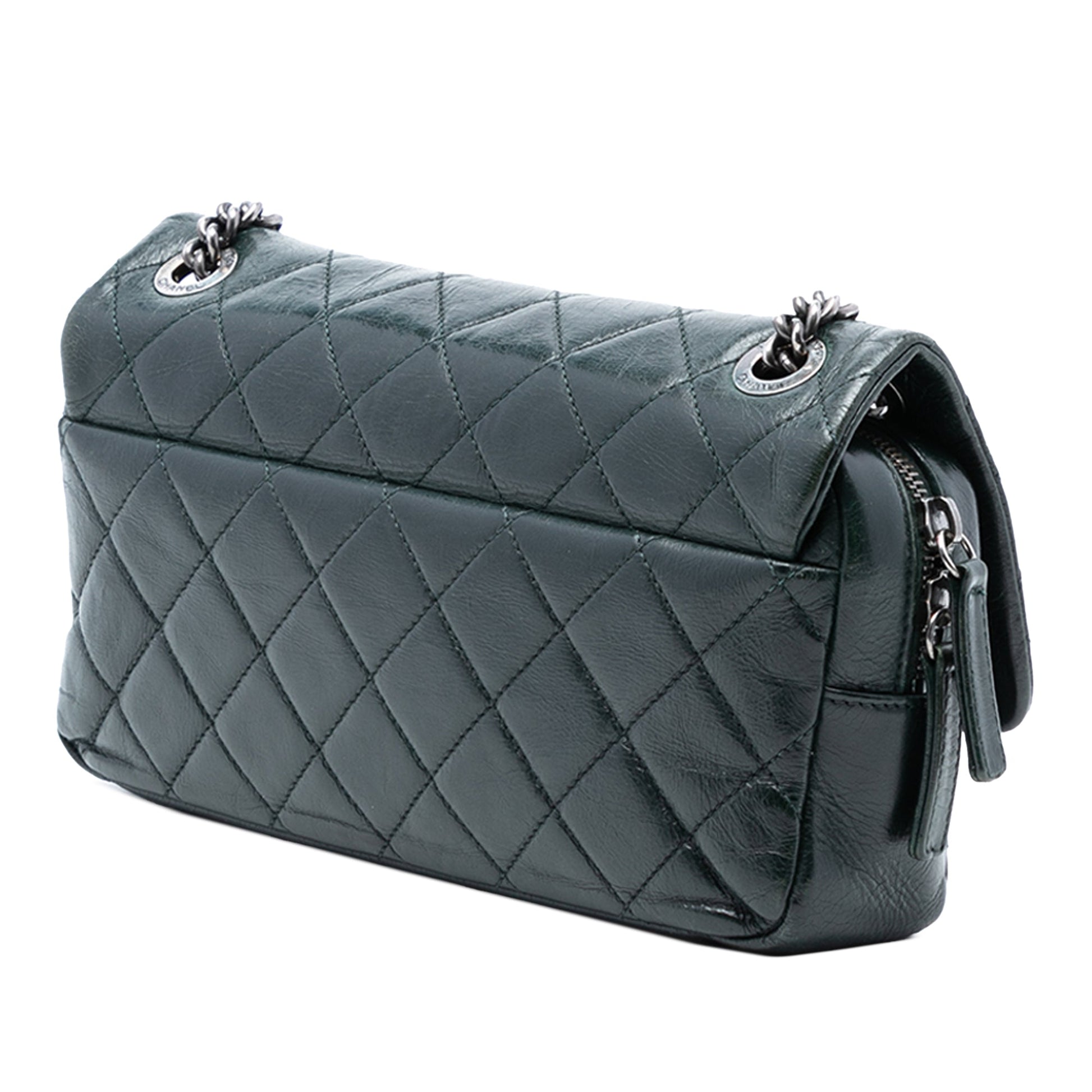 Chanel Medium Glazed Calfskin Duo Color Flap