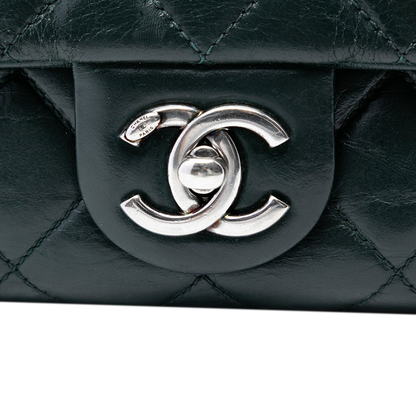 Chanel Medium Glazed Calfskin Duo Color Flap