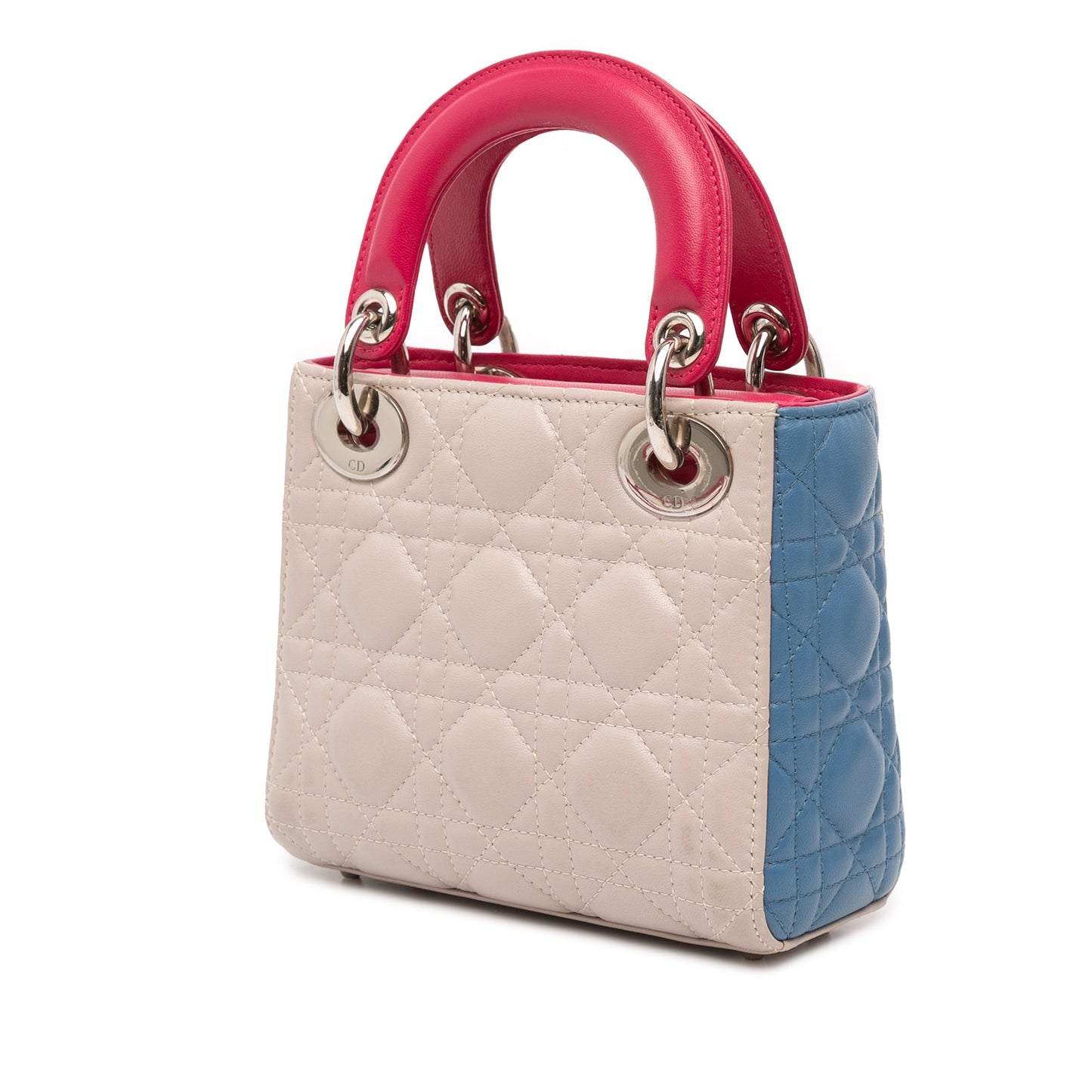 Dior Mini Tricolor Lambskin Cannage Lady Dior