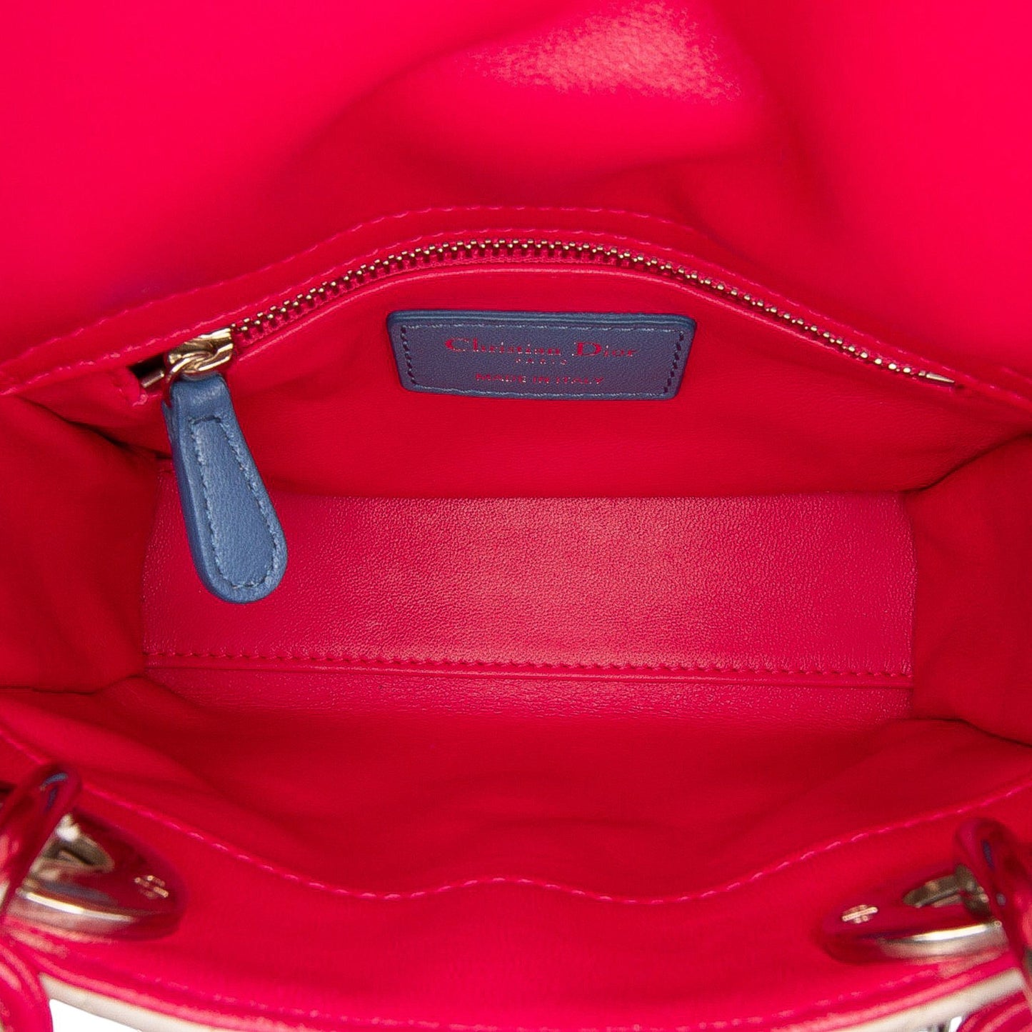 Dior Mini Tricolor Lambskin Cannage Lady Dior