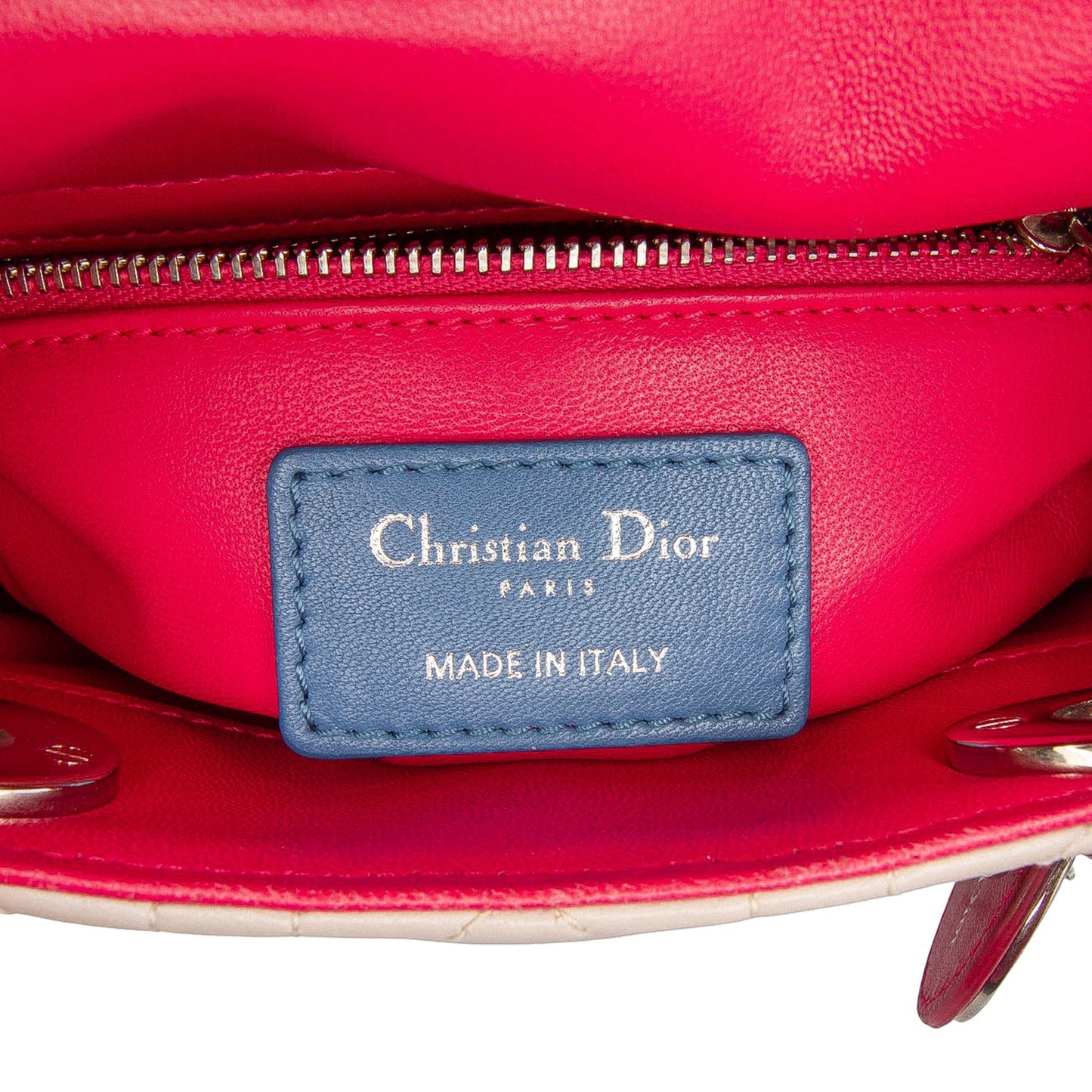 Dior Mini Tricolor Lambskin Cannage Lady Dior