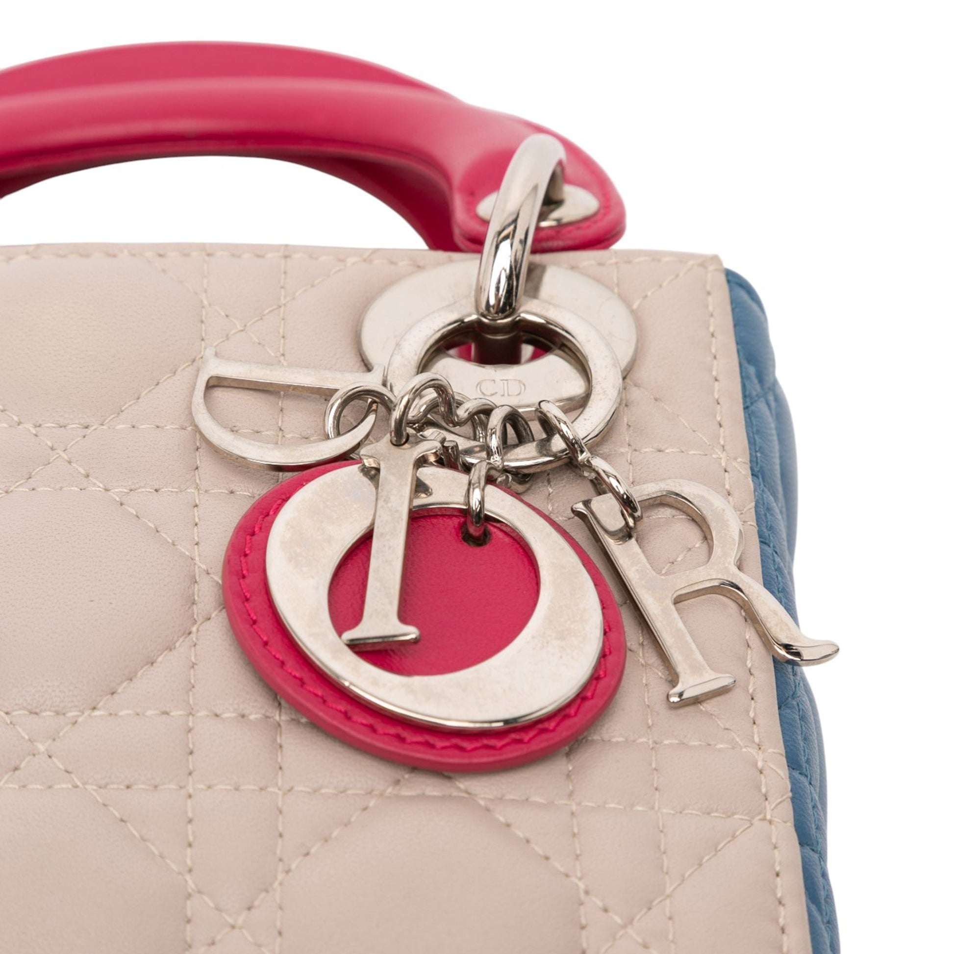 Dior Mini Tricolor Lambskin Cannage Lady Dior