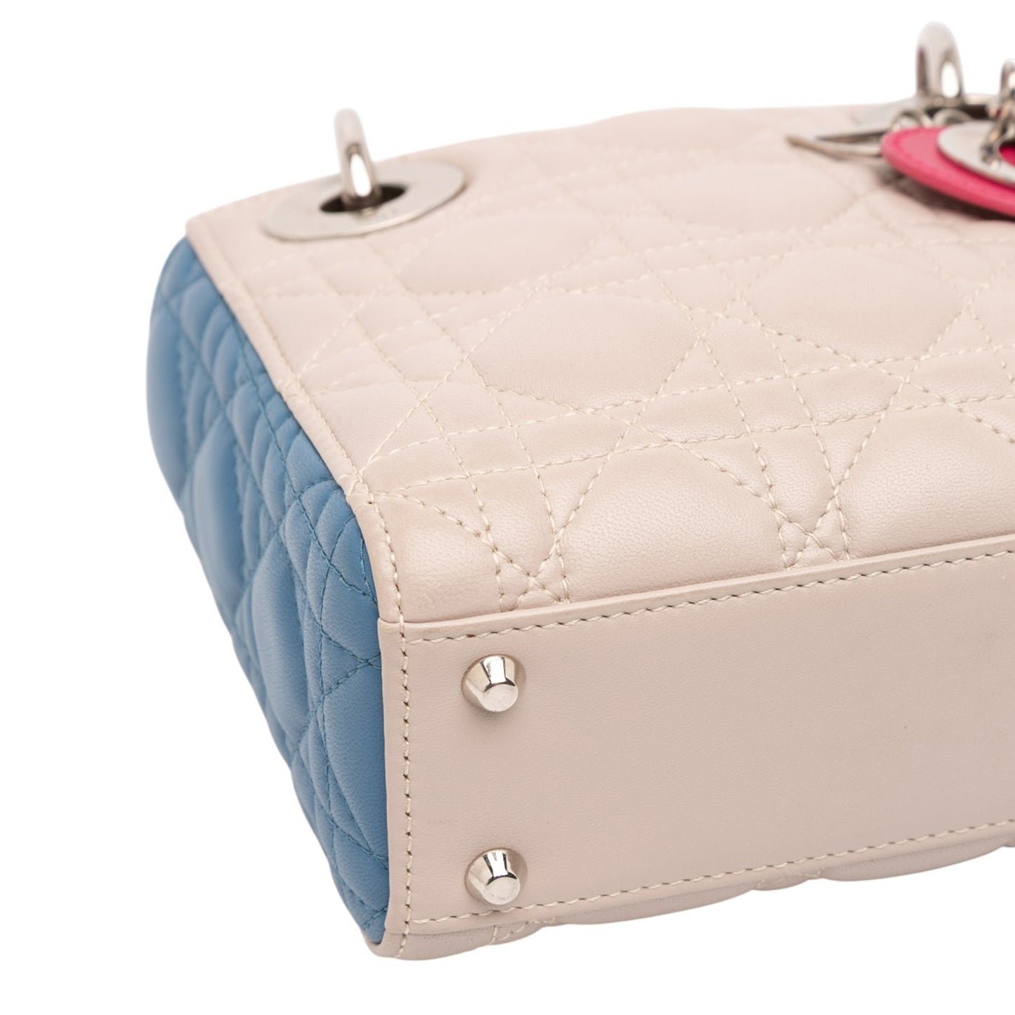 Dior Mini Tricolor Lambskin Cannage Lady Dior
