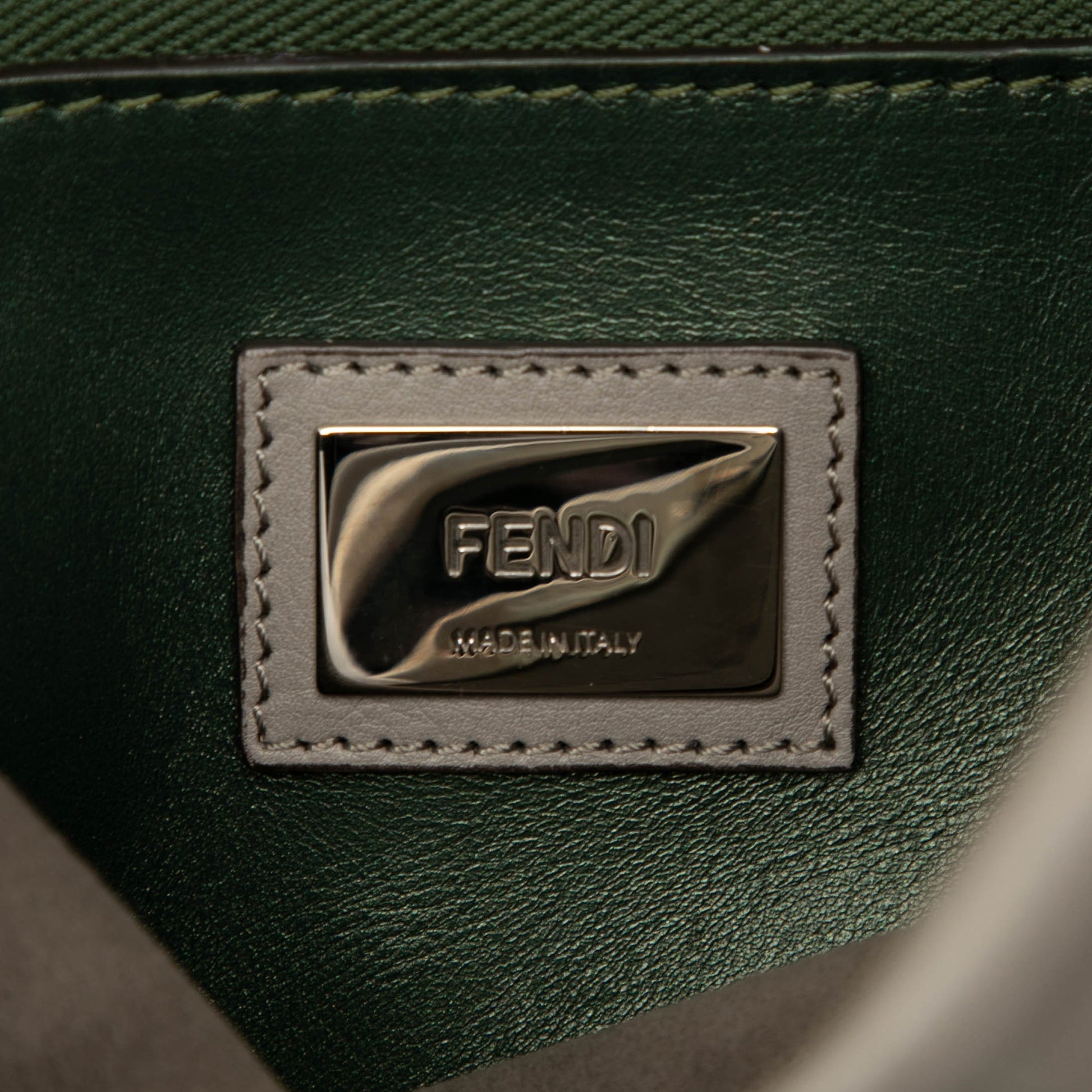 Fendi Large Leather Peekaboo Satchel