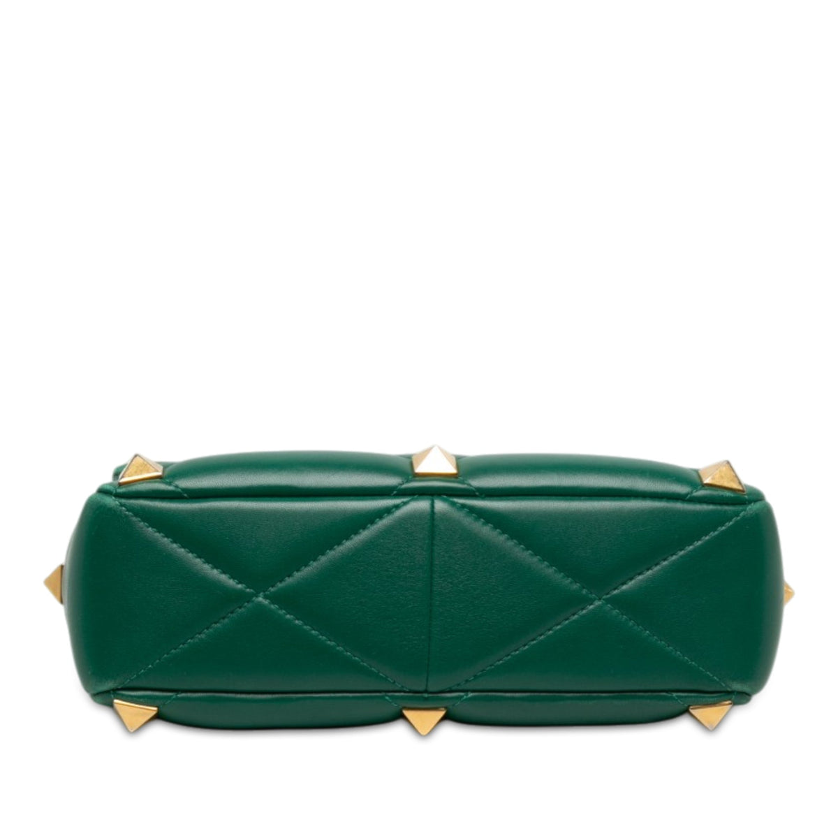 Valentino Large Nappa Roman Stud Satchel — Green