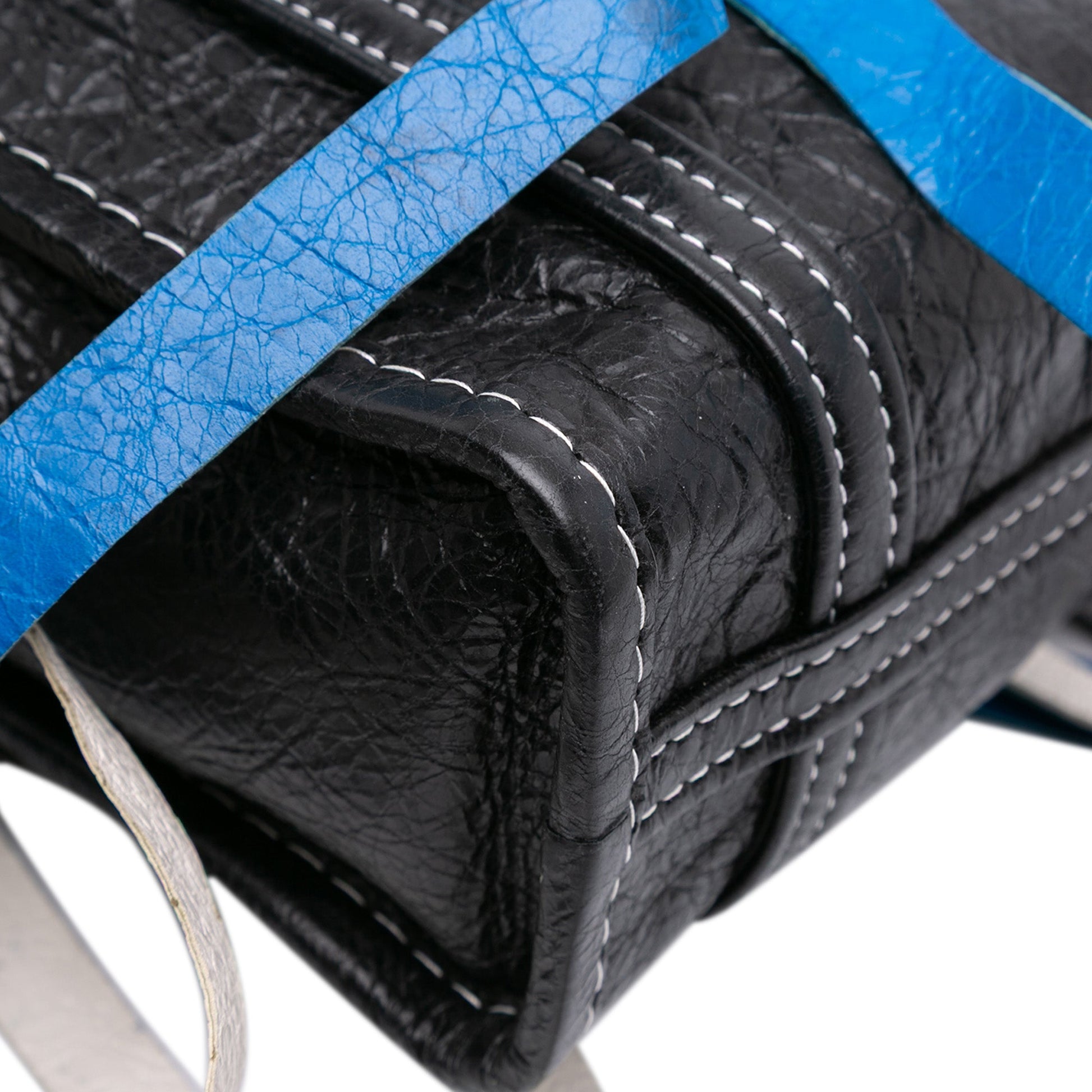 Balenciaga XXS Lambskin Fringe Bazar Shopper Satchel