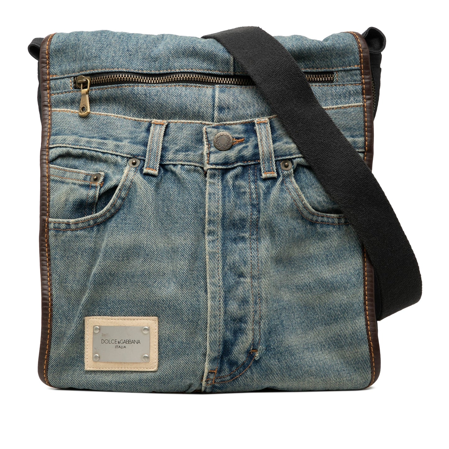 Dolce & Gabbana Denim Jeans Messenger Bag