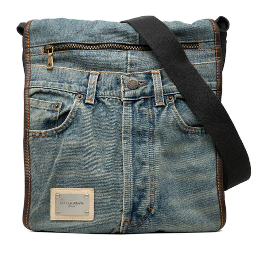 Dolce & Gabbana Denim Jeans Messenger Bag