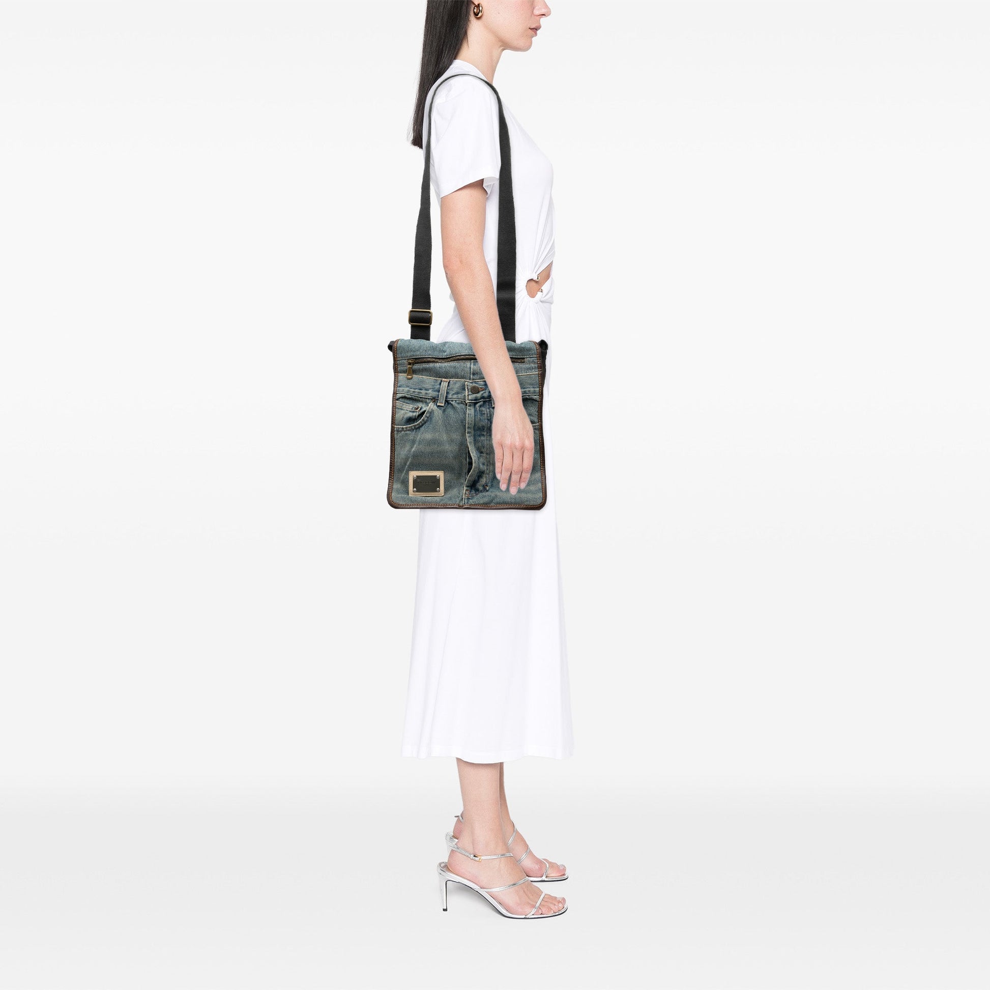 Dolce & Gabbana Denim Jeans Messenger Bag