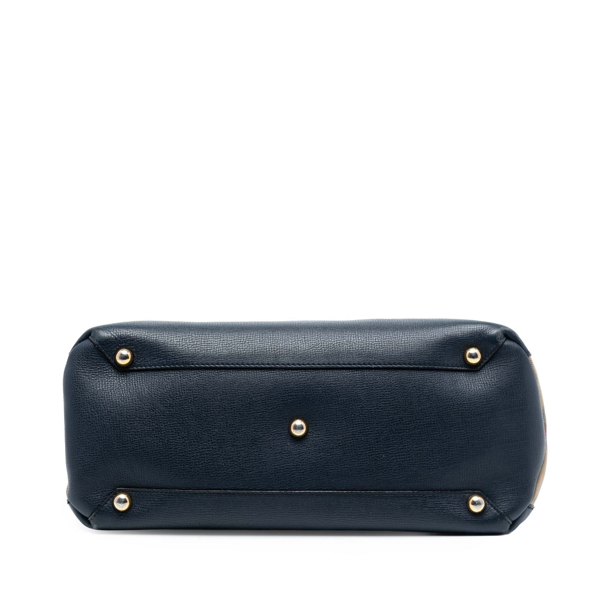 Burberry Medium Leather and House Check Banner Satchel