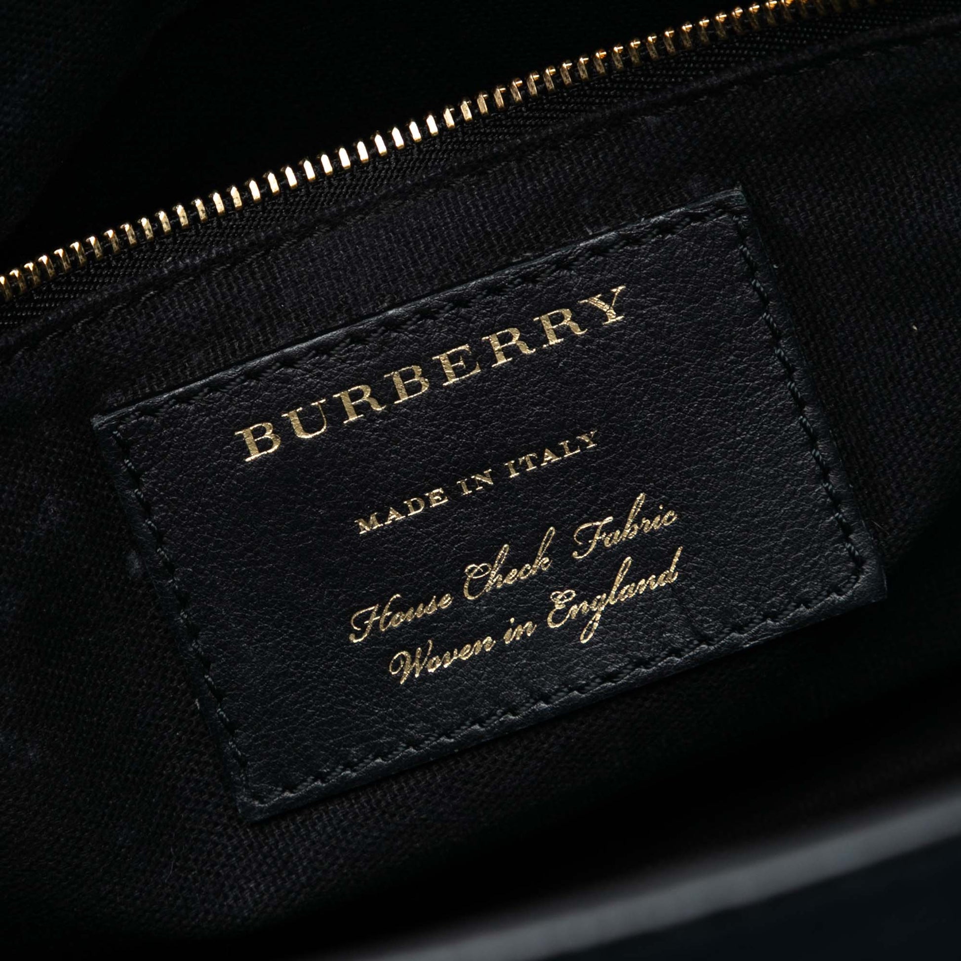Burberry Medium Leather and House Check Banner Satchel