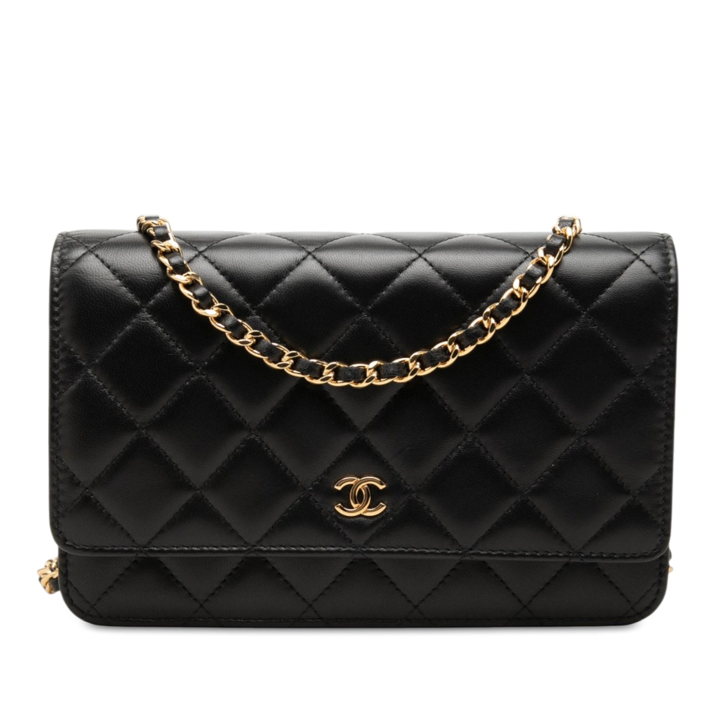 Chanel CC Quilted Lambskin Wallet On Chain