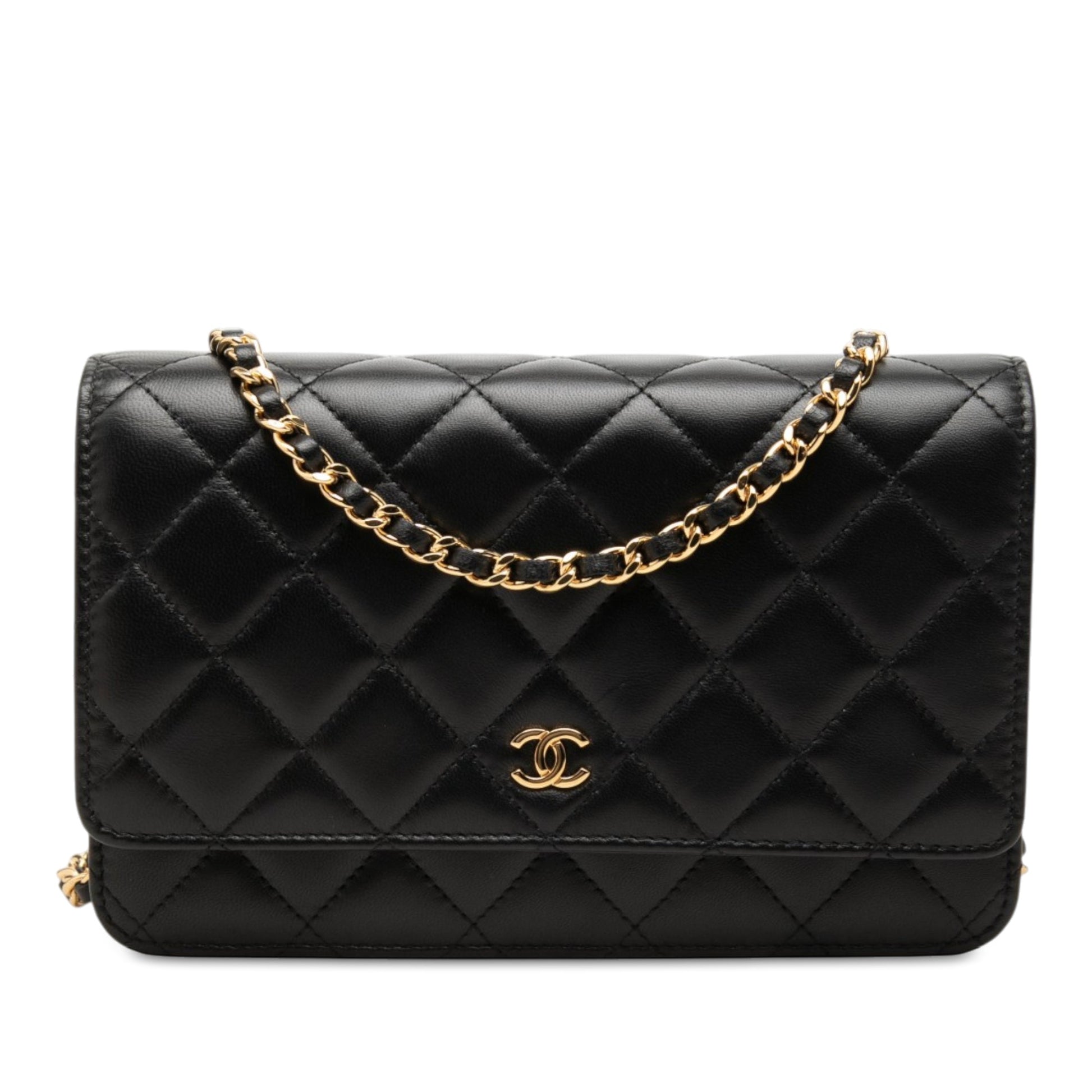 Chanel CC Quilted Lambskin Wallet On Chain