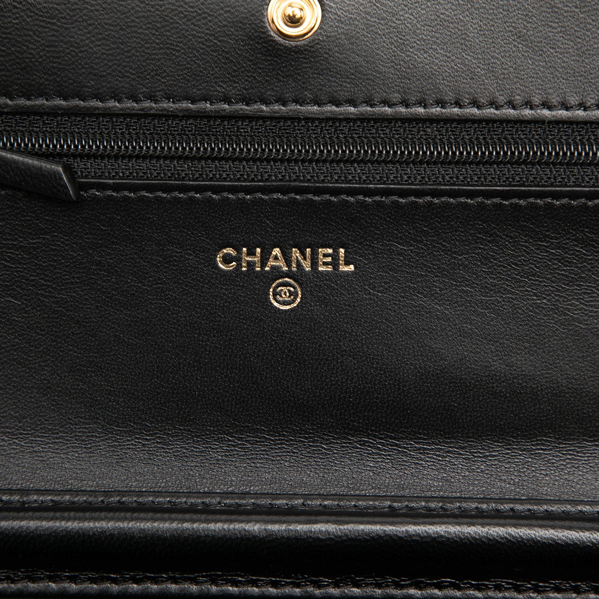 Chanel CC Quilted Lambskin Wallet On Chain