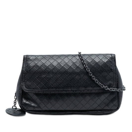 Bottega Veneta Small Calfskin Intrecciomirage Chain Flap Crossbody