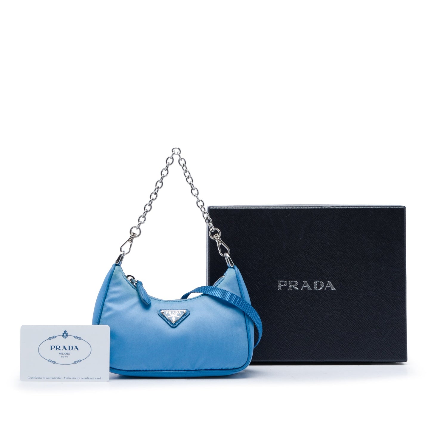 Prada Mini Saffiano Trimmed Tessuto Re Edition 2005 Satchel