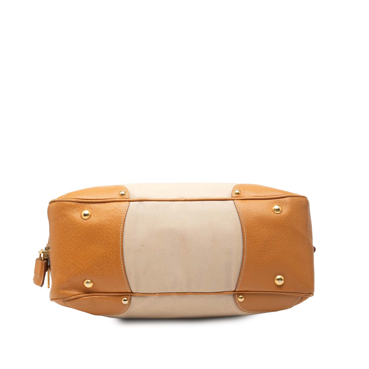Prada Cinghiale Trimmed Canapa Satchel