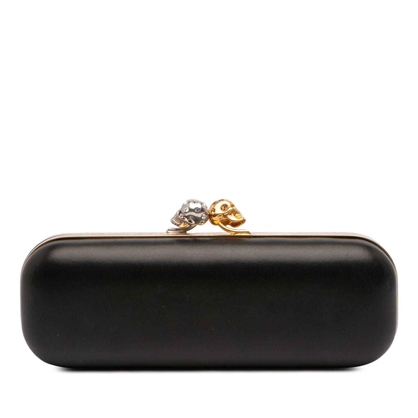 Alexander McQueen Bicolor Leather Twin Long Skull Clutch