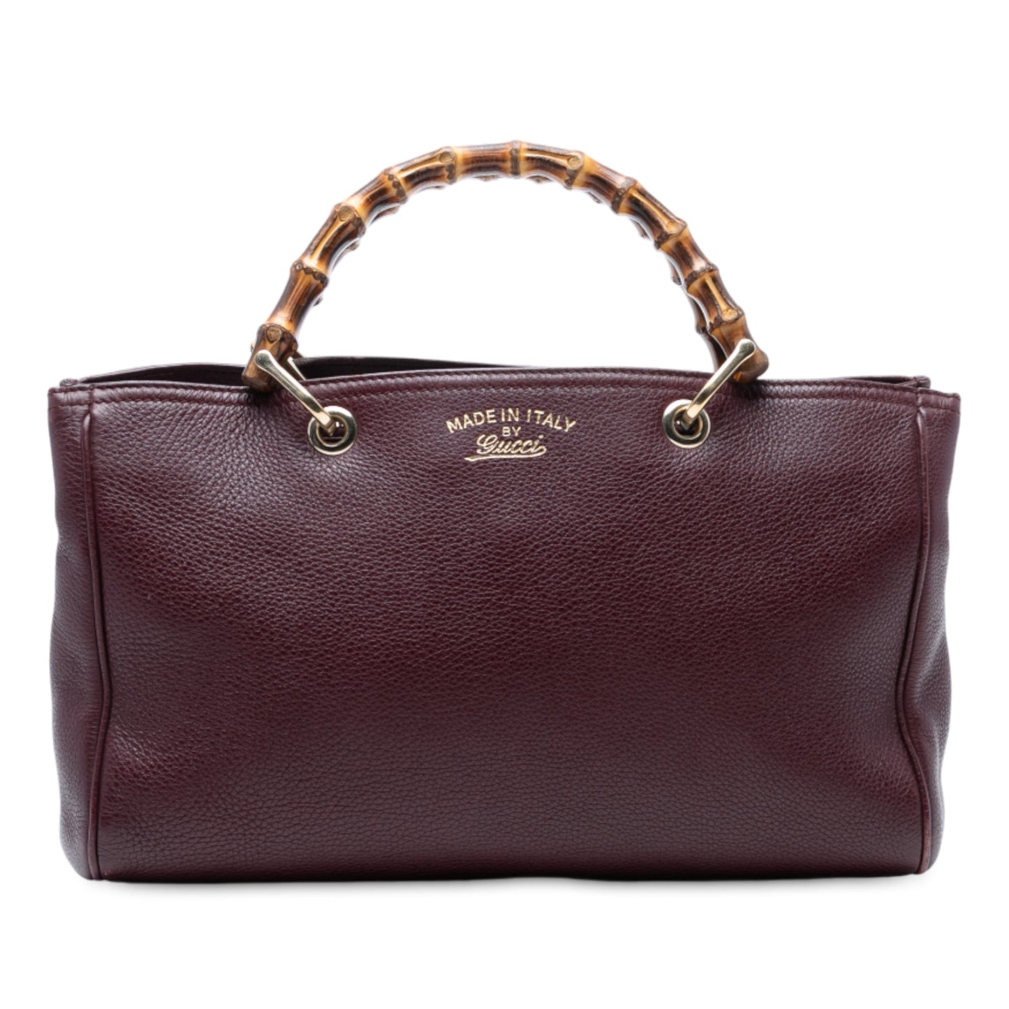 Gucci Medium Calfskin Bamboo Shopper Satchel